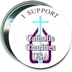 Causes - I Support Catholic Charities, USA - 2 1/4 Inch Round Button