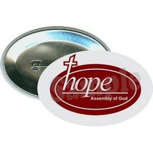 Religion - Hope, Assembly of God - 2 3/4 X 1 3/4 Inch Oval Button