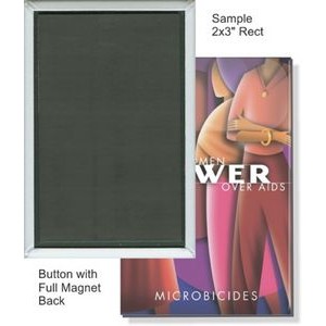 Custom Buttons - 2X3 Inch Rectangle, Full Magnet