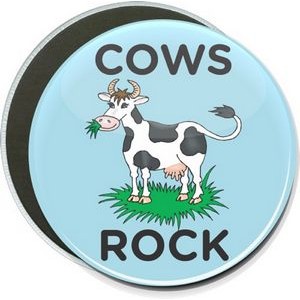 Social Groups - Cows Rock - 6 Inch Round Button