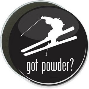 Social Groups - Skiing, Got Powder? - 6 Inch Round Button