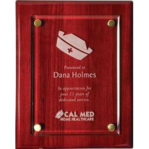 Floating Rosewood Award Plaque 8"x10"