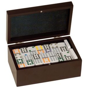 Roma Rosewood Finished Wood Gift Box - Dominos