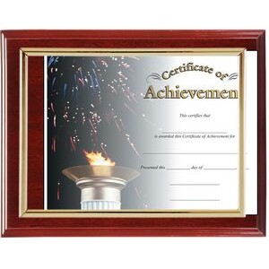 Mahogany Gloss Slide In Certificate Plaque-8.5x11