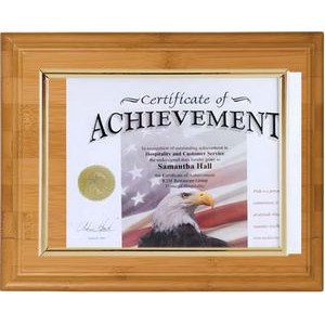 Genuine Bamboo Slide In Certificate Plaque-5x7