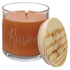 Aroma Delight Glass Candle with Logo-Pumpkin Spice
