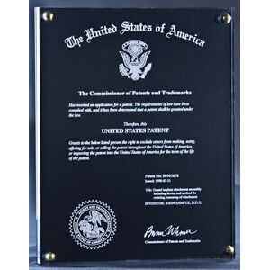 Atlantic Patent Award Plaque 8"x10" - Small