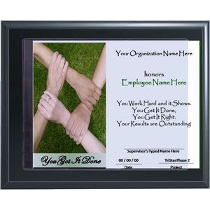 Classic Black Slide In Certificate Plaque-8x10" Doc-POCKET Style
