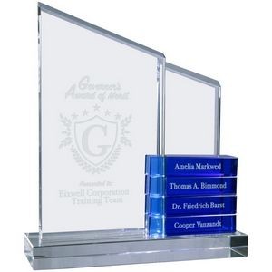 Milestone Crystal Perpetual Award-Blue