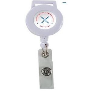 Sew On Plastic Clip-On w/Dome Badge Reel