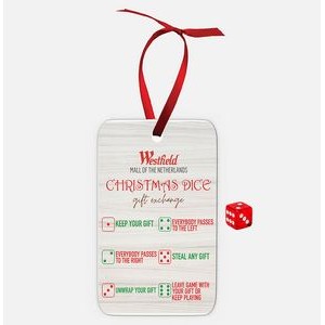 USA Made Christmas Dice Gift Exchange Game Ornament (Dice Included)