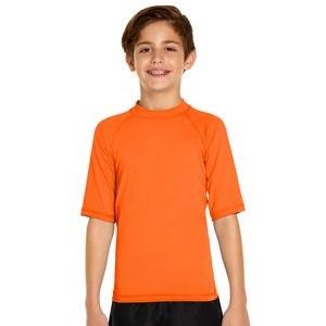 Youth Short Sleeve Rash Guard - Orange