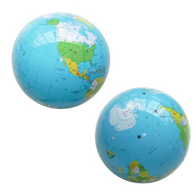 PVC 18¡± Inflatable Round World Globe Beach Ball Toy Learning