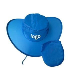 Polyester Collapsible Cowboy Hat with Pouch