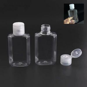 Stock Empty 60ML 2OZ Plastic PET Hand Sanitizer Bottle