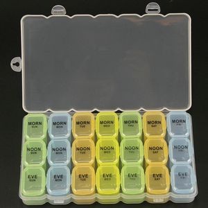 Weekly Pill Box with 21 Compartments