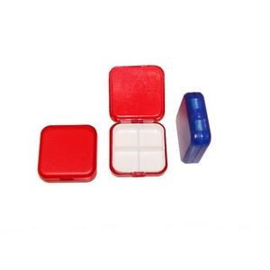4 Grid Compartments Pill Box Container Dispenser
