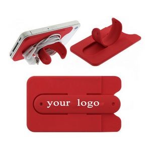 High quality silicone slap touch sticky mobile holder card one touch cell phone stand