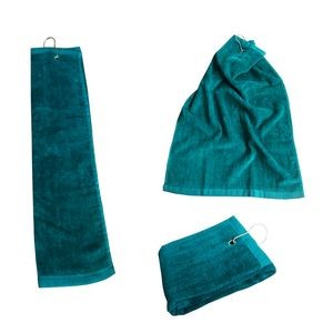 Cotton Tri-fold Golf Towel with Hook