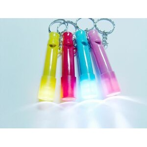 Colors Whistle Flashlight Keychain with 3pcs AG3 Batteries