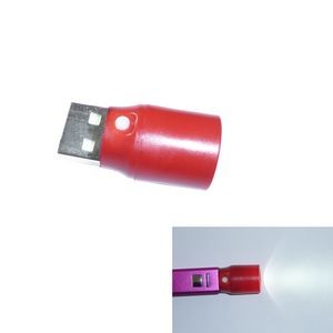 Plastic led flashlight USB port for power bank pc notebook
