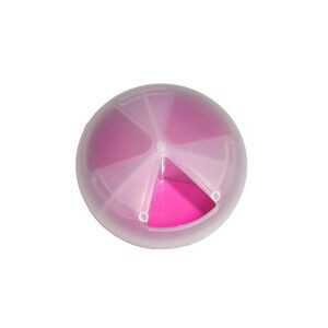 UFO Shaped 3 Compartments Plastic Pill Box with Round Mirror