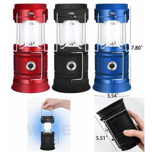 Solar Power Camping Lantern USB Rechargeable