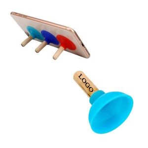 Silicone Mobile Sucker Toilet Plunger Phone Stand