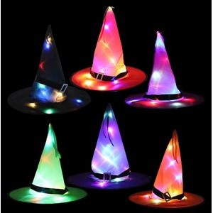 Halloween LED Light Up Witch Hat