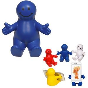 4" Fun Colorful Squeezable Smile Face Guy Phone Holder