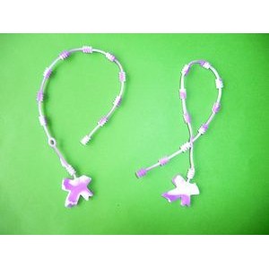 10" Length Purple Bowknot Shaped Bracelet/Silicone Hand Chain