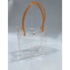 Portable PVC cosmetic buckle handbag