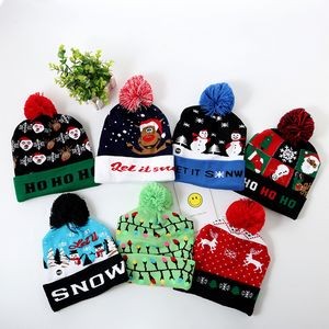 Christmas Knit Beanie With LED Light