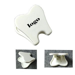 Plastic Tooth-Shaped Letter Clip/Ticket Holder