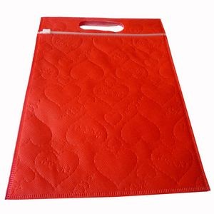 Embossed Non Woven Bag Sealed With Zipper
