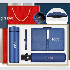Notebook/Umbrella/Pen & Smart Thermos Mug Gift Set