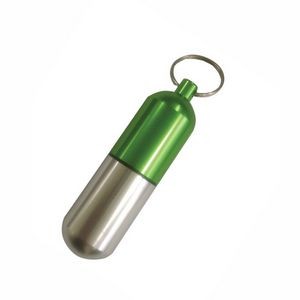 Capsule Shape Pill Holder with Key Chain