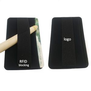 RFID Blocking Lycra Elastic Phone Wallet with Handle