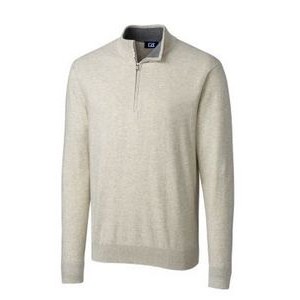 Cutter & Buck Lakemont Tri-Blend Mens Big and Tall Quarter Zip Pullover Sweater