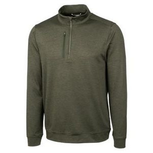 Cutter & Buck Stealth Heathered Mens Big and Tall Quarter Zip Pullover