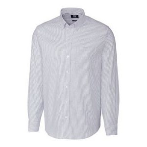 Cutter & Buck Stretch Oxford Stripe Mens Long Sleeve Dress Shirt