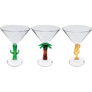 10 Oz. Acrylic Martini Glass w/ Novelty Stem