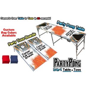 Custom Folding Cornhole Board Sets / Custom Bean Bag Toss Boards and Game Set & Beer Pong Table