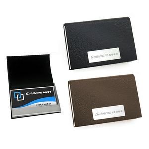 Flip Leatherette Business Card Holder