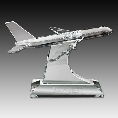 Crystal Airplane Trophy Award