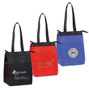 Non-Woven Insulated Zippered Lunch Tote
