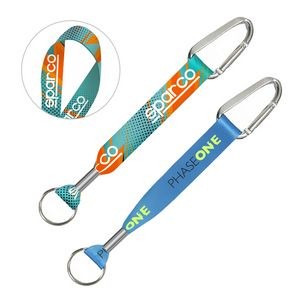 3/4" Width Ribbon Key Fob with Carabiner