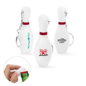 Bowling Pin Bottle Opener Keychain