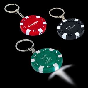 Poker Chip Keychain Flashlight