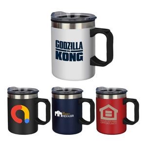14 oz. Double Wall Mug With Stainless Steel Plating